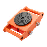 Garvee Heavy Duty Machinery Skate Dolly – 6 Ton Capacity – 1pc PU Non-Marking Swivel Wheels – Carbon Steel Frame, 360° Rotation – Industrial Mover Roller for Factory, Warehouse, Workshop – 6T Load-Bearing, 1pc, PU Wheel