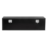 Garvee Heavy Duty Black Steel Underbody Truck Tool Box – T-Handle Lock – Weatherproof Storage Chest – Smooth Surface – 60"x16"x13" – Ideal for Pickup Truck, Trailer, RV – Black Orange Grain Spray Plastic, Underbody Tool Box - Black