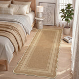 Garvee Washable Indoor Outdoor Rug - Faux Jute Look, Non-Slip, Thin, Low Pile, mark Resistant, Non-Shedding Carpet Runner for Patio, Living Room, Kitchen - Jute, 2x6ft