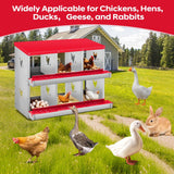 Garvee Stainless Steel Chicken Nesting Box – 6 Compartments, Roll Away Laying Box, Ventilated, Secure Perch & Lid, Wall Mount or Free Standing, Easy Egg Collection, Includes 4 Dummy Eggs & 10 Damp-Proof Mats, Red, 6-Compartment Basic Model - Dark Green