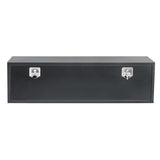 Garvee Heavy Duty Grey Steel Underbody Truck Tool Box – T-Handle Lock – Waterproof Storage Chest – Smooth Surface – 60"x16"x13" – Job Box for Pickup Truck, Trailer, RV – Grey Base Silver Flower Spray Plastic, Underbody Tool Box - Grey