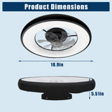 Garvee Acrylic Ring Fan Light - Circular Fan Light, Acrylic Fan Light, Ring Fan Light, Black