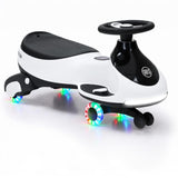 Garvee 12V Electric Wiggle Car for Kids,  2 in 1 Swing Car with Pedal, Anti-Rollover Max 3.5Mph,Max Load 66Lbs,Flashing Wheels, Music,Rechargeable Battery Ride on Toy Indoor Outdoor for Toddlers