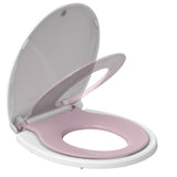Garvee Soft Close Round Toilet Seat with Built-In Toddler Potty, Magnetic Kids Seat, Non-Slip, Easy Clean, Fits Adults & Children for Commercial Bathrooms, Pink – 17" pink sub-cover - Pink