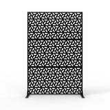 Garvee 72" X 47" Tall Metal Privacy Screen,3-Panel Freestanding Outdoor Divider Weather-Resistant for Patio/Garden/Deck