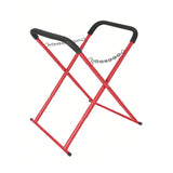 Garvee Heavy-Duty Adjustable Folding Automotive Workbench Stand - Powder-Coated Steel, Non-Slip Rubber Feet, Padded Top, Height Adjustable for Car Bumper & Panel Repair - 500 lbs Capacity - 1 Piece, 36" x 31" x 41", Red/Black