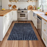 Garvee Modern Checkered Area Rug - Washable, Non-Slip, Low Pile, Ultra-Soft, Compact, Mark-Resistant Geometric Carpet for Living Room, Bedroom, Dining Room - Blue, 8x10ft (244x305cm) - Green