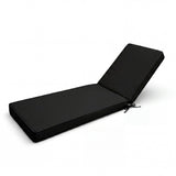 Garvee High-Elastic Outdoor Chaise Lounge Cushion, 80 x 21 x 3 in - Water-Resistant Patio Lounger Chair Pad - Thick Support for Pool & Deck - Black