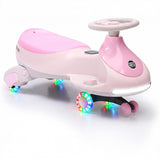 Garvee 12V Electric Wiggle Car for Kids,  2 in 1 Swing Car with Pedal, Anti-Rollover Max 3.5Mph,Max Load 66Lbs,Flashing Wheels, Music,Rechargeable Battery Ride on Toy Indoor Outdoor for Toddlers