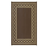 Garvee Outdoor Rug 8x10ft - Waterproof Reversible Patio Mat - Lightweight, Collapsible, Diamond Edge, Non-Slip, Washable - RV, Deck, Picnic, Porch, Garden, Beach - Peony Brown/Coffee, USA - Brown And Coffee