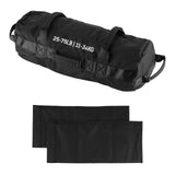 Garvee Adjustable Workout Sandbag with Multi-Grip Handles – Heavy Duty Fitness Power Bag for Strength, Yoga, HIIT, Home Gym – Unfilled, Durable, for Weight Training – Black, M (25-75lb)