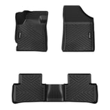 Garvee TPE Car Floor Mats for 2007-2012 Nissan Altima Sedan, Custom Fit 2-Row Black Floor Liners, All-Weather Waterproof Anti-Skid Interior Protection, Deep Channels with Raised Edges, Odorless Easy-Clean Front and Rear Mats