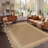 Garvee Washable Indoor Outdoor Area Rug - Easy Jute Look, Non-Slip, Thin, mark Resistant, Non-Shedding Carpet for Patio, Living Room, Under Table - Jute, 10x13ft