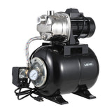 Garvee High Current Shallow Well Jet Pump with Pressure Tank – 1.6 HP Stainless Steel, Automatic Pressure Switch, 1320 GPH, Durable Booster for Home, Farm, Garden, or Lawn Water Supply – 1.6 HP Black