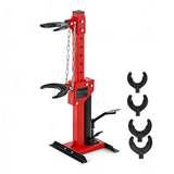 Garvee Professional Hydraulic Coil Spring Compressor – Heavy Duty, Foot-Operated Strut & Shock Spring Tool, Global Fit for Car, SUV & Truck Suspension Repair, Durable Steel Construction – Red - Blue