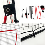 Garvee Adjustable Volleyball Rebounder Net 7x4 ft – Multi-Angle Bounce Back Trainer for Bumping, Spiking, Setting & Serving – Durable, Portable, Quick Setup – Indoor Outdoor Use – Black Red - Fluorescent Green