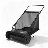 Garvee 26-Inch Heavy Duty Push Lawn Sweeper – Walk-Behind Leaf & Grass Collector – Adjustable Brush Height – 7 Cu. Ft. Large Grass Cutter – Carbon Steel Frame – Reduced Plastic Wheel – Includes 80x100cm Leaf Collection Bag – Color: Bl - /