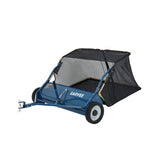 Garvee Tow Behind Lawn Sweeper 42", 14 cu.ft Leaf Collector, 57.5 lb Carbon Steel Yard Sweeper with Dump Rope for Riding Mowers, Dark Blue