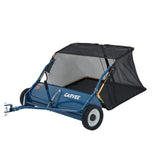 Garvee Tow Behind Lawn Sweeper 48", 16 cu.ft Leaf Collector, 71.6 lb Carbon Steel Yard Sweeper with Universal Hitch & Dump Rope for Riding Mowers, Dark Blue