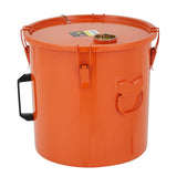 Garvee 8-Gallon Fryer Oil Disposal Bucket with Casters - 150°C-200°C Heat-Resistant Mobile Storage Tank with 3 Ergonomic Handles & Filter Bag - Orange