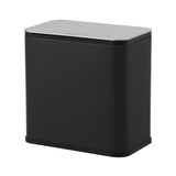 Garvee Odor-Control Hanging Kitchen Compost Bin, 1.3 Gallon/5L Stainless Steel Trash Can - Sealed Lid - Removable Inner Bucket - Charcoal Filter - Under basin/Cabinet Door/RV/Bathroom - Color: Black - Black
