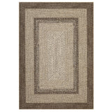 Garvee Washable Braided Print Area Rug – Non-Slip, Mark Resistant, Thin Low Pile Carpet – Modern Farmhouse Boho Accent for Living Room, Bedroom, Dining Room, Nursery – Natural Color, 9x12ft (274x366cm), USA - Natural Color