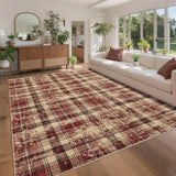 Garvee Abstract Living Room Rug 9x12 - Modern Washable Soft Thin Area Rug for Bedroom Under Dining Table - Non Slip Large Area Rug Low Pile Stain Resistant Carpets for Home Office Playroom Nursery