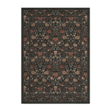 Garvee Vintage Floral Area Rug, Machine Washable Low-Pile Non-Slip with TPE Rubber Backing, mark-Resistant Boho Botanical Indoor Rug - 5x7 ft (152x213 cm), Brown, USA - Brown
