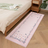 Garvee 2' × 6' Modern Washable Runner Rug, Machine Washable Non-Slip Low-Pile Soft Rug for Hallway, Kitchen & Entryway, Pink