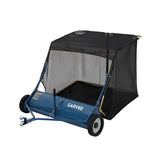 Garvee Blue Tow Behind Lawn Sweeper 50", 33 cu.ft Leaf Collector, 74.5 lb Heavy-Duty Yard Sweeper with Adjustable Height & Universal Hitch for Riding Mowers