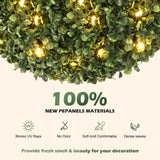 Garvee Pre-Lit Artificial Boxwood Topiary Set of 4 – 27" Faux Ball Shrubs – 8 Lighting Modes, Remote, Timer, USB Powered – 16" Deep Green LED Ball – Weather & UV Resistant – Indoor Outdoor Decorative Topiary with Urn Base – Deep Antique Red Copper