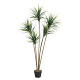 Garvee Realistic Artificial Dracaena Marginata Tree in Pot – Tall Faux Indoor Floor Plant – Lifelike Greenery for Modern Home, Office, Living Room, Porch or Patio Decor – Easy Care – 150cm - 130Cm