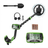 Garvee High Accuracy Waterproof Metal Detector for Adults & Kids – 11" LCD Display, Adjustable Length, All Metal & DISC Modes, Lightweight Gold & Treasure Finder – Professional Outdoor Search Tool – 11 inch metal detector - TS151 - green - Green