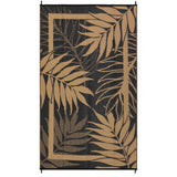 Garvee Waterproof Reversible Outdoor Rug – Modern Plastic Straw Patio Carpet – UV Resistant, Easy to Clean, Durable for Garden, Deck, Porch, RV, Camping – 9x12ft Black-Brown – USA Spec - Gray-White