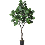 Garvee Lifelike & Maintenance-Free - Artificial Fiddle Leaf Fig Tree, 6ft Tall Indoor Faux Plant with 84 Realistic Leaves - Large Decorative Potted Greenery for Home, Living Room, Bedroom, Office - 180cm 84 leaves - 180Cm 84 Leaves