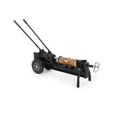 Garvee 12-Ton Heavy-Duty Manual Hydraulic Log Splitter for Firewood - Threaded Rocker angled - 20-Gallon Hydraulic Reservoir - All-Terrain Tires - Splits Logs up to 44.5 in - Color: Black