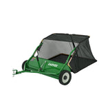 Garvee Tow Behind Lawn Sweeper 42", 14 cu.ft Leaf Collector, 57.5 lb Carbon Steel Yard Sweeper with Dump Rope for Riding Mowers, Green