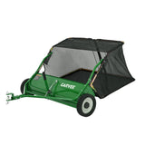 Garvee Tow Behind Lawn Sweeper 48", 16 cu.ft Leaf Collector, 71.6 lb Carbon Steel Yard Sweeper with Universal Hitch & Dump Rope for Riding Mowers, Green