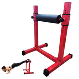 Garvee Adjustable Bulgarian Split Squat Stand for Home Gym – 11-Level Single Leg Squat Roller Machine, Durable Steel Construction, Lower Body Strength, Hip Thrusts, Lunges, Triceps – Red & Black