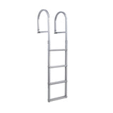 Garvee 4-Step Removable Aluminum Dock Ladder – 500lbs Heavy-Duty Marine Boarding – Non-Slip Treads – Quick-Release Buckles – Saltwater-Resistant – For Pontoon Boats, Pools, Lakes – Surface Spray Anti-Corrosion Powder, Detachable, Straight Ladder, Level 4, - 8