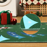 Garvee Christmas Tree Motif Area Rug - Washable Low-Pile Soft Non-Slip Carpet, Perfect for Living Room, Bedroom, Dining Room, Home Decor - Green, 8x10ft (244x305cm) - Green