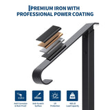 Garvee Wrought Iron Single Post Handrail for 1-2 Steps – Dual Curved Ends – Rust-Proof, Powder-Coated 39" Safety Railing – Easy Install for Concrete, Wood, Porch, Deck – Black - single - Black - 2 Pieces