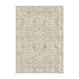 Garvee Vintage Floral Area Rug, Washable Low-Pile Non-Slip Indoor Botanical Carpet, Soft Boho Floor Rug for Living Room Bedroom Nursery - 5x7 ft (152x213 cm), Rice Powder (Beige), USA - Beige & Pink