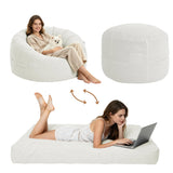 Garvee Giant Bean Bag Chair Bed Memory Foam Convertible Sofa Mattress Plush Fabric Handle Living Room Bedroom