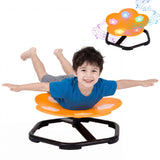 Garvee 360° Swivel Sensory Chair for Kids - Music & Lights - Ergonomic Flower Seat - Develops Balance & Gross Motor Skills - Strong Steel & PP - Non-Slip Base - 220 lbs Capacity - Orange