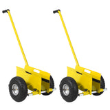 Garvee Heavy Duty Panel Dolly Cart – 660 lbs Capacity, Extended Handle, Adjustable Steel Frame, 10" Sturdy Rubber Wheels – For Sheetrock, Plywood, Doors, Industrial Material Handling – Yellow - Yellow