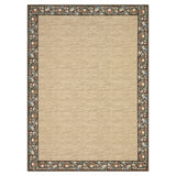 Garvee Modern Washable Area Rug – Soft Low Pile, Floral Edge, Non-Slip, Mark Resistant, Collapsible Carpet for Living Room, Bedroom, Dining Room, Office – Brown, 8x10ft (244x305cm), USA - Rice