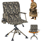 Garvee 360° Swivel Seeking Chair - Silent Folding Dining Stool - Heavy Duty 330lbs Capacity - Portable, No Assembly Required - For Seeking Blinds, Camping, Fishing - Camouflage