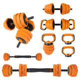 Garvee 4-in-1 Adjustable Dumbbell Set for Home Gym – Converts to Barbell, Kettlebell & Push-Up Stand – Space-Saving Strength Training Free Weights – Appropriate for Men & Women – 88 lbs