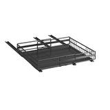 Garvee No-Drill Pull-Out Cabinet Organizer - Adjustable Slide-Out Drawer Shelf for Spices & Under-basin Storage, Heavy-Duty Carbon Steel, 12.2–19.29 in W - Small, Black (ZWJ-20231-BK) - Small Black